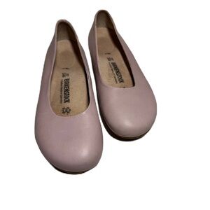Birkenstock Women's Keppel Ballet Leather Flats Pale Pink Size 37